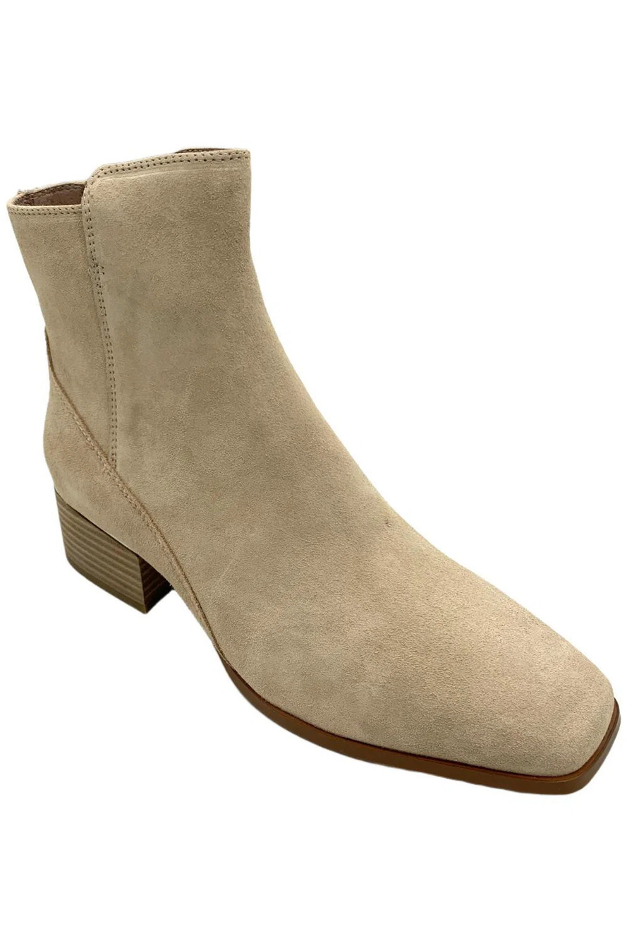 Donald Pliner Women's Azia Suede Heeled Ankle Boot Sand - Medium